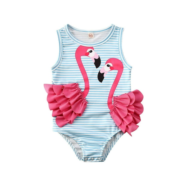 Newborn Baby Bodysuits Artistic Flamingo Kid Pajamas 